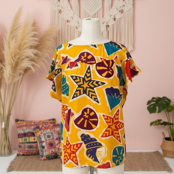 Karl Lagerfeld Tops - Karl Lagerfeld Vintage 100% Silk Blouse Size 40 (XL)